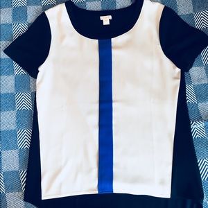 J. Crew Women’s XS color block short sleeve blouse